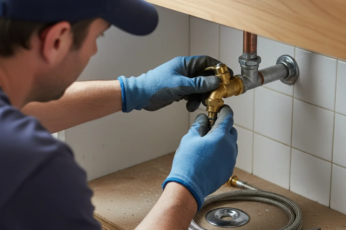 Shutoff valve and fitting work during Faucet and Fixture Repair in Tiffin